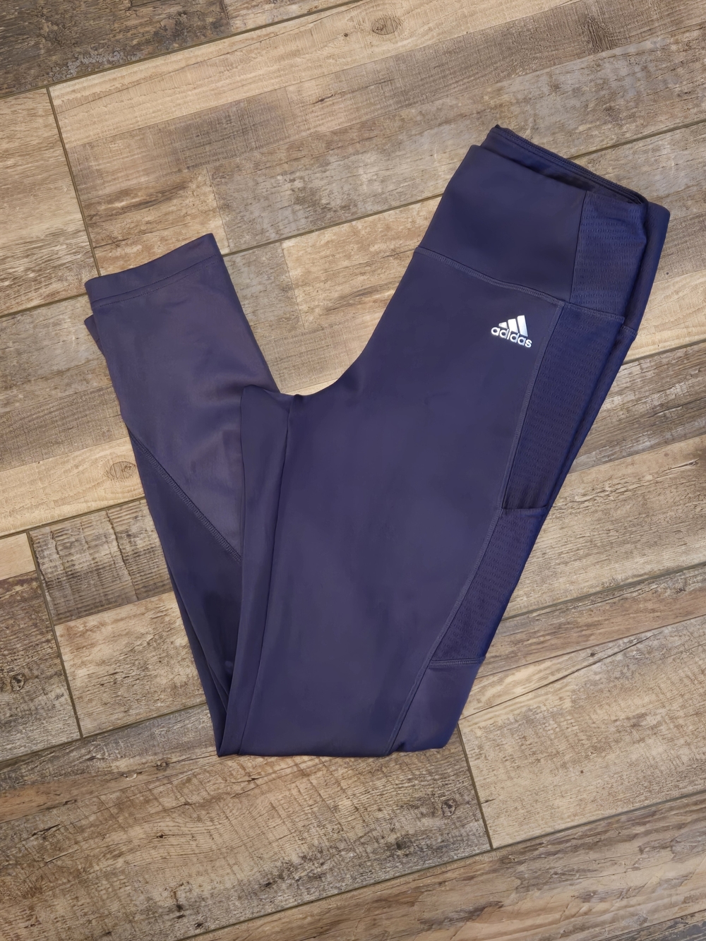 adidas AEROREADY Purple Mesh Tech Pocket Leggings Medium